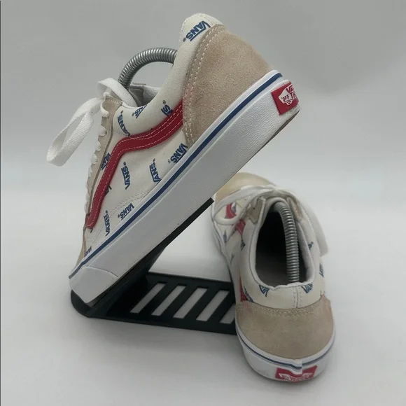 Vans Unisex Old Skool Cream White Low Top Sneakers Men Size 9.5 Womens Size 11.0 - Picture 4 of 14